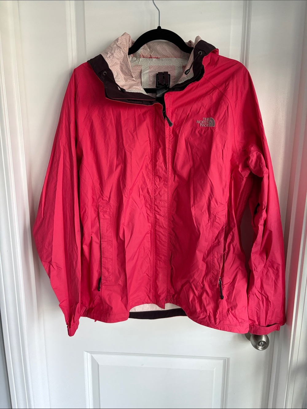 The North Face Hot Pink Hooded Rain Shell